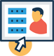 Click to view user profile icon